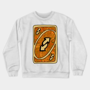 Trippy orange Uno reverse card Crewneck Sweatshirt